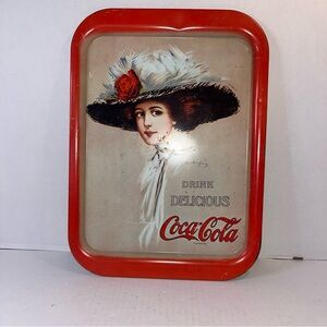 Coca-Cola Red and White Decorative Tray